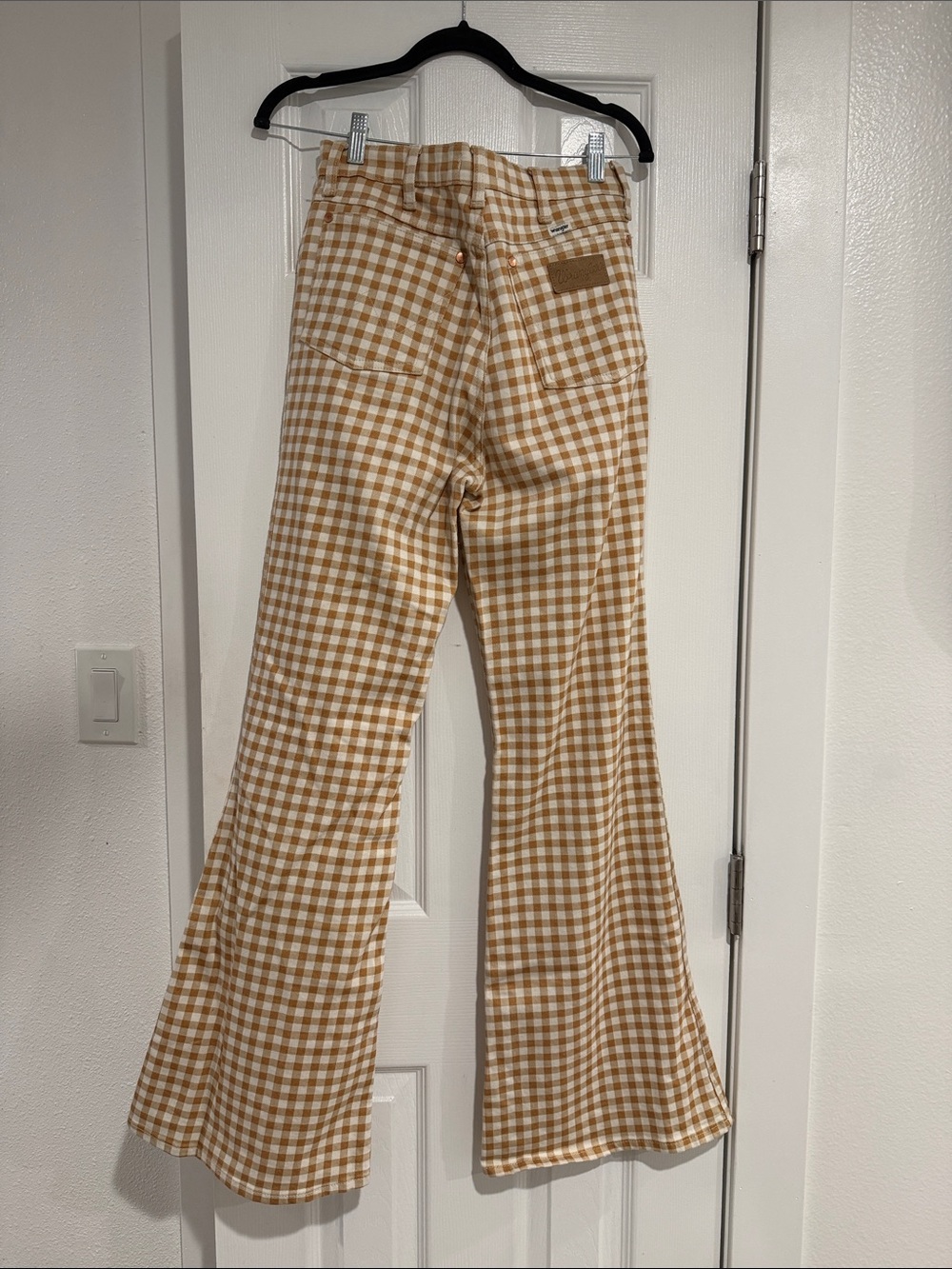 Wrangler Yellow Gingham Flare Pants - Picture 2 of 6